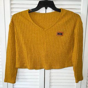 V Neck Mustard Shirt